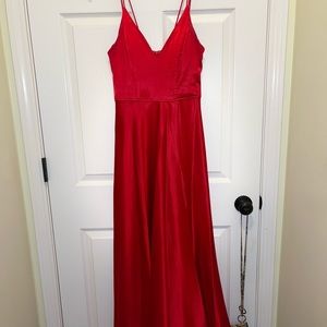 Windsor red long dress with pocket